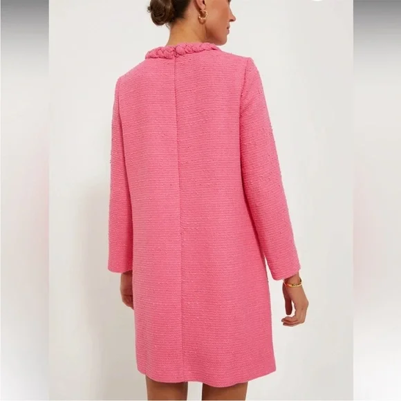 Tuckernuck NWT Hot Pink Tweed Long Sleeve Jackie Dress - Picture 3 of 11